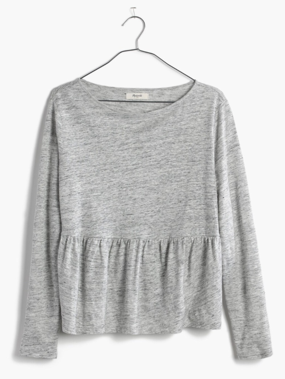 NWT Madewell Modern Linen Flare-Hem Tee